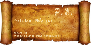 Polster Mína névjegykártya